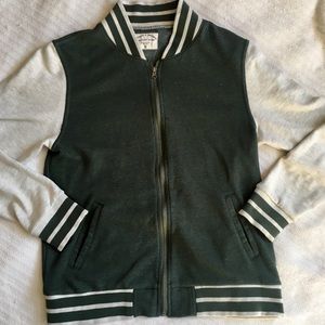 Green & Off White Varsity Jacket